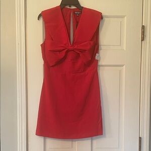Steve Madden Vibrant Red Mini Dress with Bow